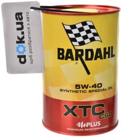 Моторное масло Bardahl XTC C60 5W-40 синтетическое Моторное масло Bardahl XTC C60 5W-40 синтетическое