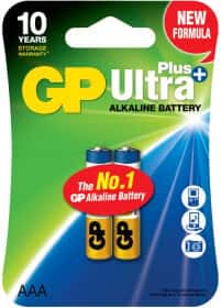 Батарейка GP Ultra Plus Alkaline 24AUPU2 AAA (мізинчикова) 1,5 V 2 шт