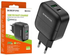 Сетевое зарядное устройство Borofone BA46A Premium 6931474727336 18 Вт