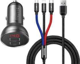 USB зарядка в авто Baseus Digital Display TZCCBX-0G