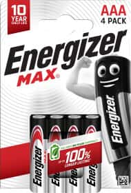 Батарейка Energizer MAX LR03M-4B AAA (мізинчикова) 1,5 V 4 шт