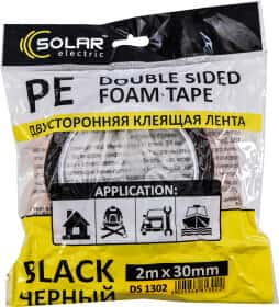 Двухсторонний скотч Solar DS1302 на полиэтиленовой основе 30 мм x 2 м