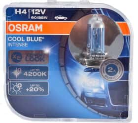 Автолампа Osram Cool Blue Intense H4 P43t 55 W 60 W світло-блакитна 64193cbihcb