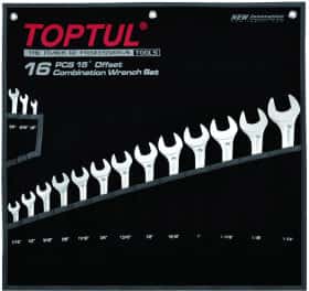 Набор ключей рожково-накидных Toptul GPBX1601 1/4"-1"1/4 16 шт