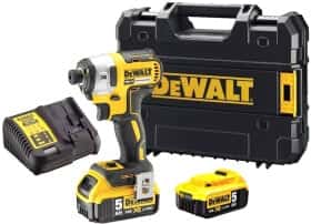 Шуруповерт DeWALT аккумуляторный DCF887 (2 аккумулятора + ЗУ + насадки + чехол)