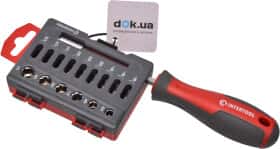 Отвертка с набором бит Intertool VT-3345