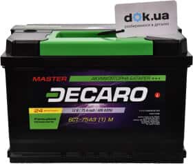 Аккумулятор DECARO 6 CT-75-L Master 67531m