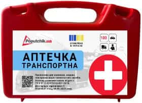 Аптечка автомобільна Poputchik в жорсткому чохлі 50-003-П