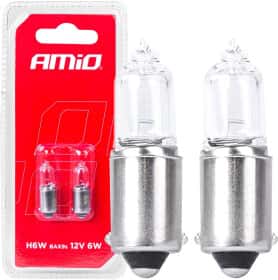 Автолампа Amio H6W BAX9s 6 W прозрачная 03355