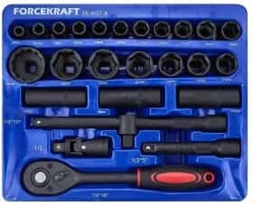 Набір торцевих головок та компонентів Forcekraft FK-4027-K 1/2" (26 пр.)