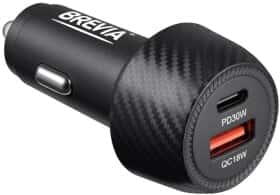 USB зарядка в авто Brevia ePower Dual Carbon 46048CUB