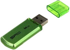 Флешка Silicon Power Helios 101 Green 64 ГБ