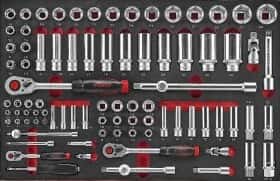 Набір торцевих головок та компонентів Force 4882 1/2", 3/8", 1/4" (88 пр.)