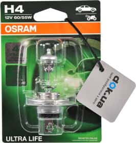 Автолампа Osram Ultra Life H4 P43t 55 W 60 W прозрачная 64193ult01b