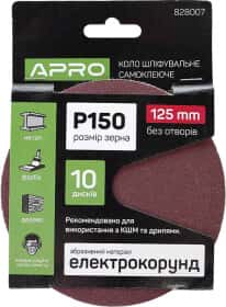 Круг шліфувальний Apro 828007 по металу та дереву P150