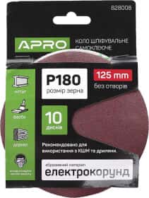Круг шлифовальный Apro 828008 P180 по металлу и дереву