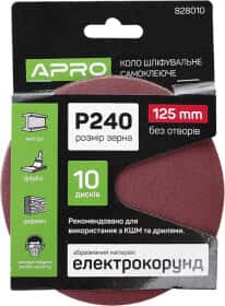 Круг шлифовальный Apro 828010 P240 по металлу и дереву