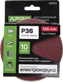 Круг шліфувальний Apro 828001 по металу та дереву P36