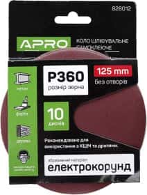 Круг шлифовальный Apro 828012 P360 по металлу и дереву