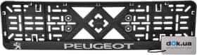 Рамка номерного знака Vitol 50271 цвет черный на Peugeot
