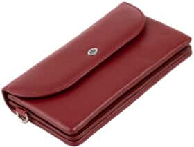 Клатч ST Leather 19318 без логотипа авто бордовый