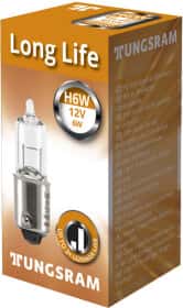 Автолампа Tungsram Miniature Long Life H6W BAX9s 6 W прозрачная 52830LU