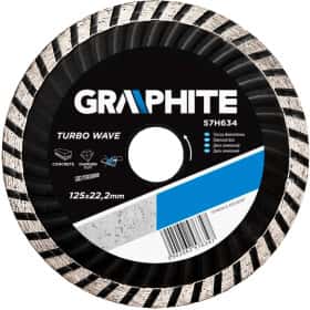 Круг отрезной Graphite Turbo Wave 57H634 125 мм