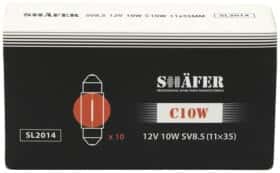 Автолампа Shafer C10W SV8,5 10 W прозора SL2014