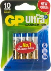 Батарейка GP Ultra Plus Alkaline 24AUPU4 AAA (мизинчиковая) 1,5 V 4 шт