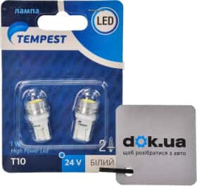 Автолампа Tempest T10 бесцокольная 1 W TP-202T10-24V