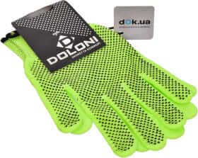 Перчатки рабочие Doloni Лайт трикотажные с покрытием ПВХ зеленые