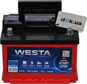 Акумулятор Westa 6 CT-63-R EFB Start Stop WEFB630