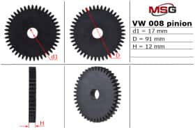 Насос ГУР MSG VW008PINION