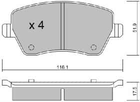 Тормозные колодки Aisin BPRE1901