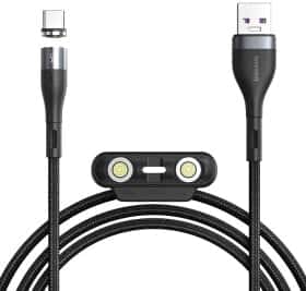 Кабель 3 в 1 Baseus USB - Apple Lightning - type-C - Micro USB Zinc Magnetic CA1T3-BG1 1 м
