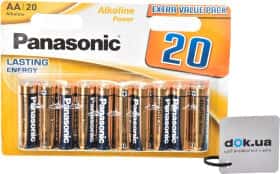 Батарейка Panasonic Alkaline Power LR6REB/20BW AA (пальчиковая) 1,5 V 20 шт