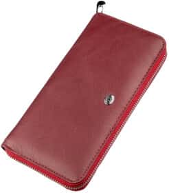 Клатч ST Leather 18865 без логотипа авто колір червоний