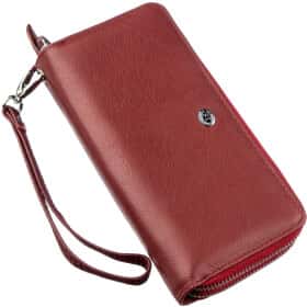 Клатч ST Leather 18868 без логотипа авто колір червоний