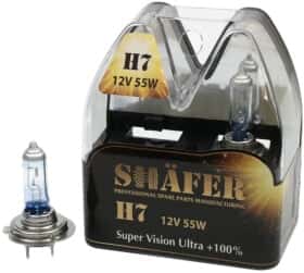 Автолампа Shafer Super Vision Ultra +100% H7 PX26d 55 W прозрачно-голубая SL3007