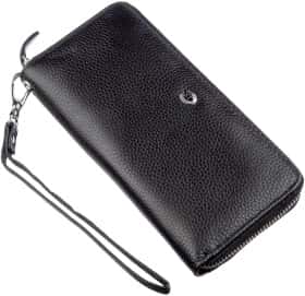 Клатч ST Leather 18933 без логотипа авто колір чорний