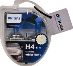 Автолампа Philips DiamondVision H4 P43t-38 55 W 60 W синяя 12342DVS2