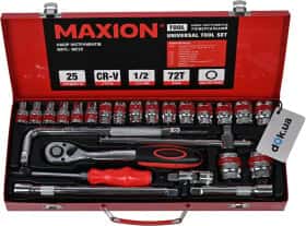 Набор торцевых головок и комплектующих Maxion MXTL-MC25 1/2" (25 пр.)