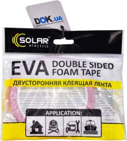 Двухсторонний скотч Solar DS2062 EVA (этиленвинилацетат) 6 мм x 2 м