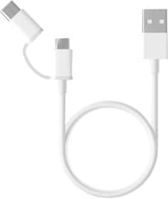 Кабель 2 в 1 ZMi AL511-WHITE USB - Micro USB - USB type-C 0,3 м