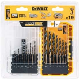 Набор сверл DeWALT спиральных по металлу Black&Gold DT70728 1-10 мм 19 шт.
