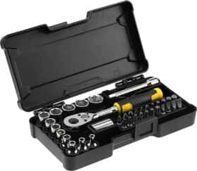 Набір бит та торцевих головок з тримачем та тріскачкою Stanley STMT82672-0 22 шт.
