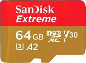 Карта памяти SanDisk Extreme microSDXC 64 ГБ с SD-адаптером SDSQXAH-064G-GN6AA