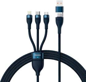 Кабель 3 в 1 Baseus USB - Apple Lightning - type-C - Micro USB Flash Series II CASS030103 1,2 м