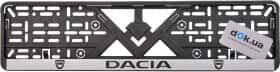 Рамка номерного знака Штурмовик 4073 колір чорний із сріблястим на Dacia