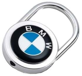 Брелок BMW Emblem Key Ring Pendant с логотипом серый 80272344460